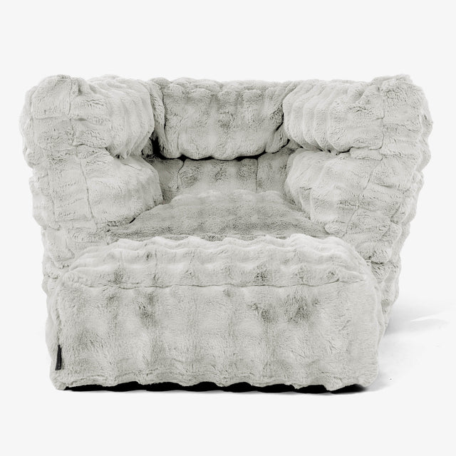 Louis Puff Sillón - Piel Sintética de Burbuja Verde Salvia 02