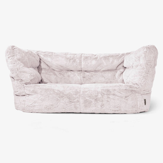 Albert Puf Sofá 2 plazas 2.0 - Piel de Conejo Sintética Rosa Empolvado 01