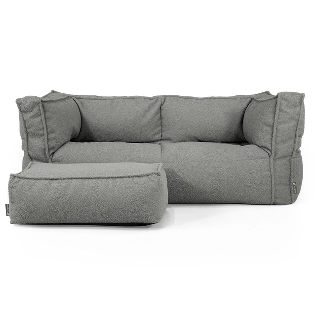 Albert Puf Sofá 2 plazas - Boucle Gris