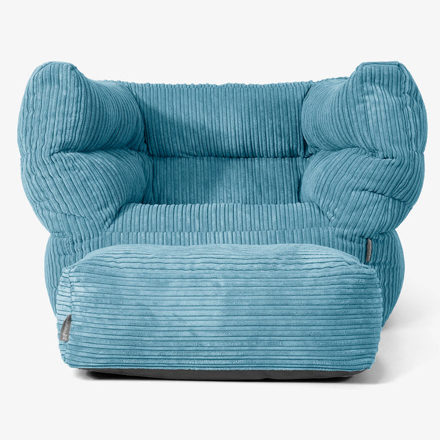 Albert Puff Sillón 2.0 - Pana Clásica Egeo Azul 02
