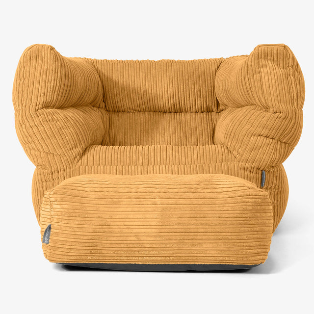 Albert Puff Sillón 2.0 - Pana Clásica Miel Dorada 02