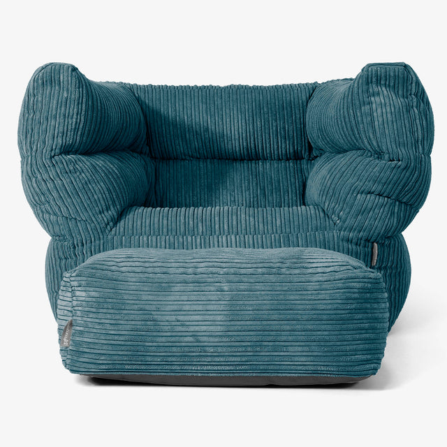 Albert Puff Sillón 2.0 - Pana Clásica Turquesa