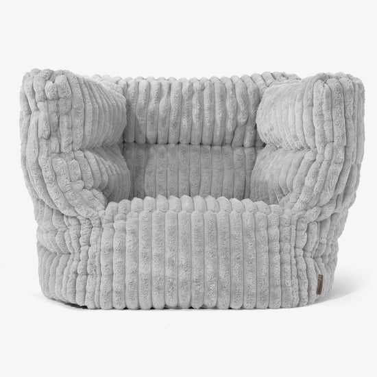 Albert Puff Sillón 2.0 - Pana de Felpa Ultra Gris 01