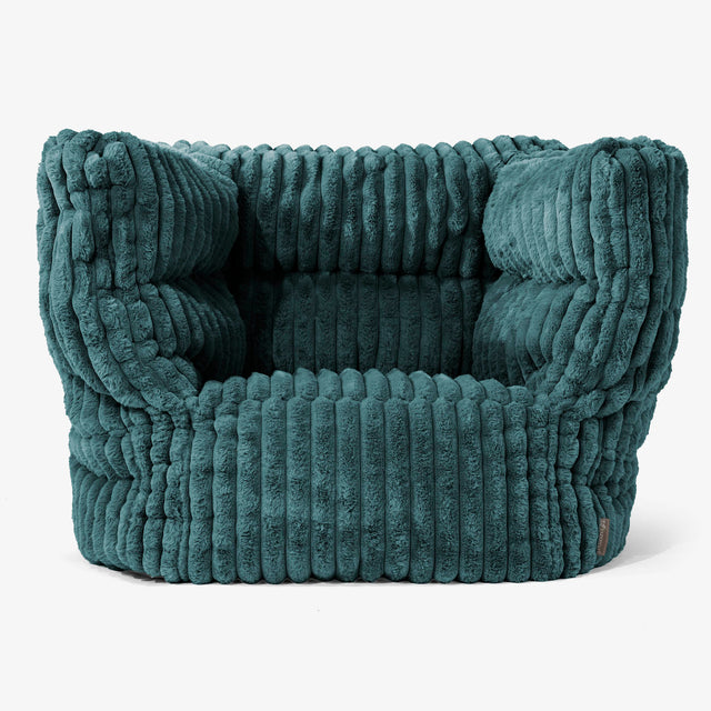 Albert Puff Sillón 2.0 - Pana de Felpa Ultra Turquesa 01