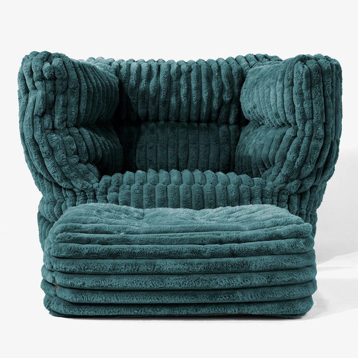 Albert Puff Sillón 2.0 - Pana de Felpa Ultra Turquesa 02
