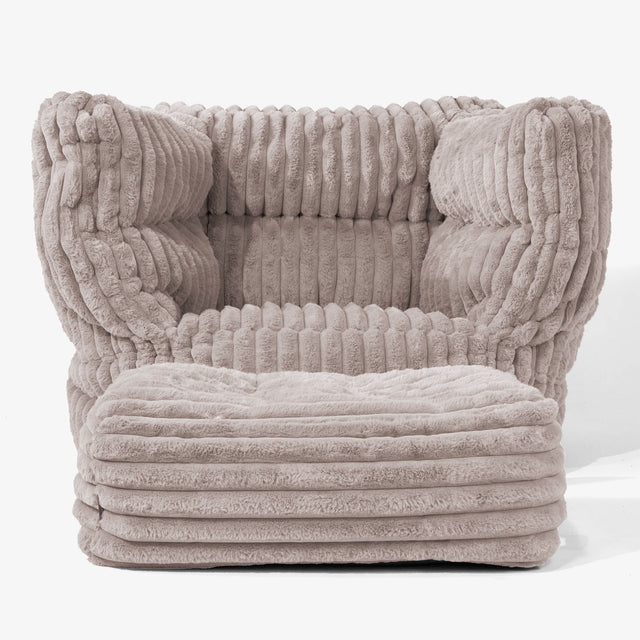 Albert Puff Sillón 2.0 - Pana de Felpa Ultra Visón 02