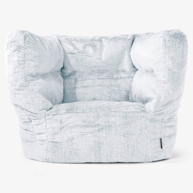 Albert Puff Sillón 2.0 - Piel de Conejo Sintética Azul Empolvado 01