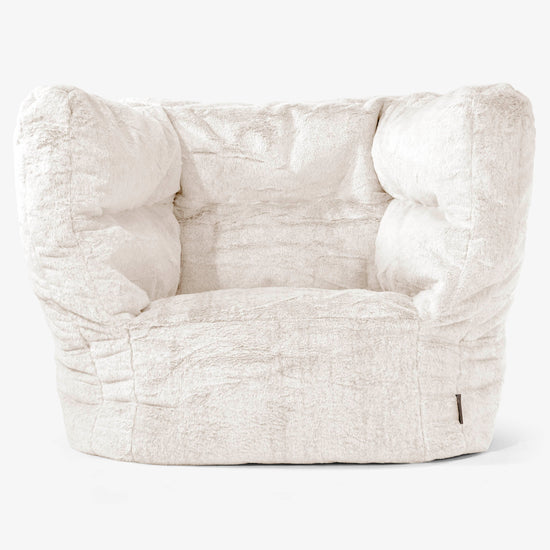 Albert Puff Sillón 2.0 - Piel de Conejo Sintética Blanco 01
