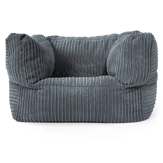 Albert Puff Sillón - Pana Clásica Pizarra Gris 01