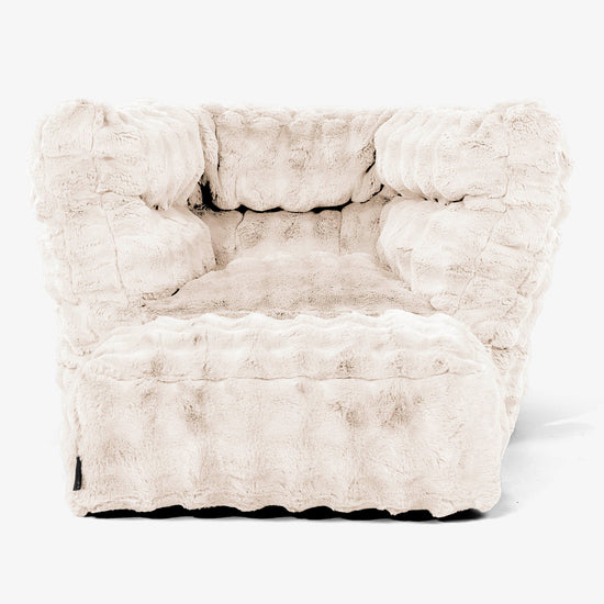 Albert Puff Sillón 2.0 - Piel Sintética de Burbuja Crema 02