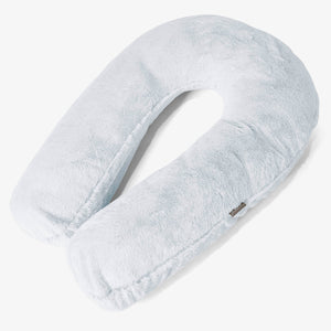 Almohada Abrazo - Piel de Conejo Sintética Azul Empolvado