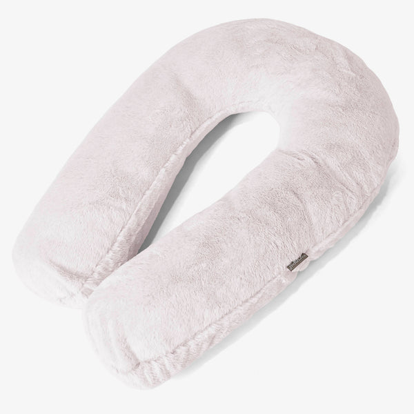 Almohada Abrazo - Piel de Conejo Sintética Rosa Empolvado 01