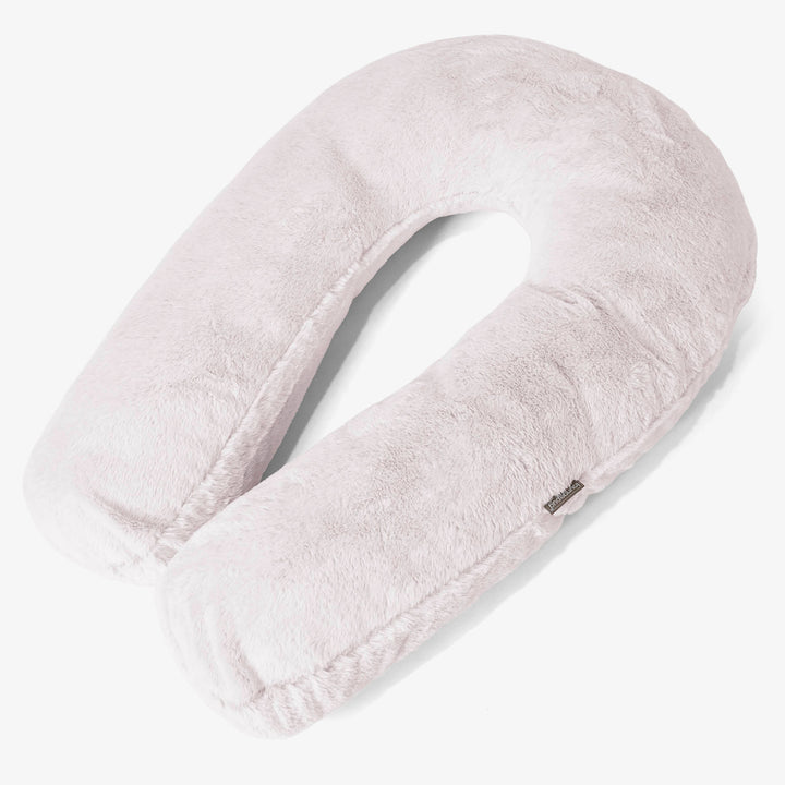Almohada Abrazo - Piel de Conejo Sintética Rosa Empolvado 01