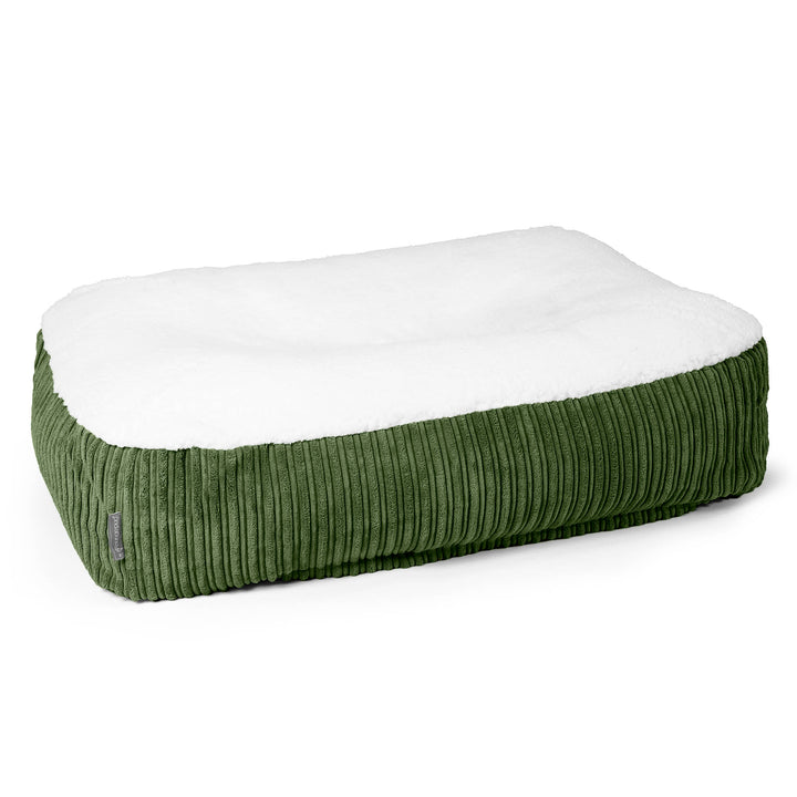 Cama Encorvada para Perros Mediana - Sherpa & Pana Clásica Bosque Verde 01