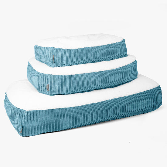 Cama Encorvada para Perros Mediana - Sherpa & Pana Clásica Egeo Azul 02