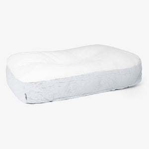 Cama Encorvada para Perros XL -  Piel de Conejo Sintética Azul Empolvado