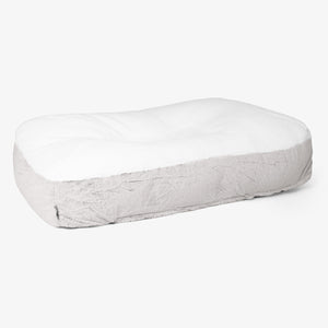 Cama Encorvada para Perros XL - Piel de Conejo Sintética Gris Claro