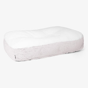Cama Encorvada para Perros XL - Piel de Conejo Sintética Rosa Empolvado
