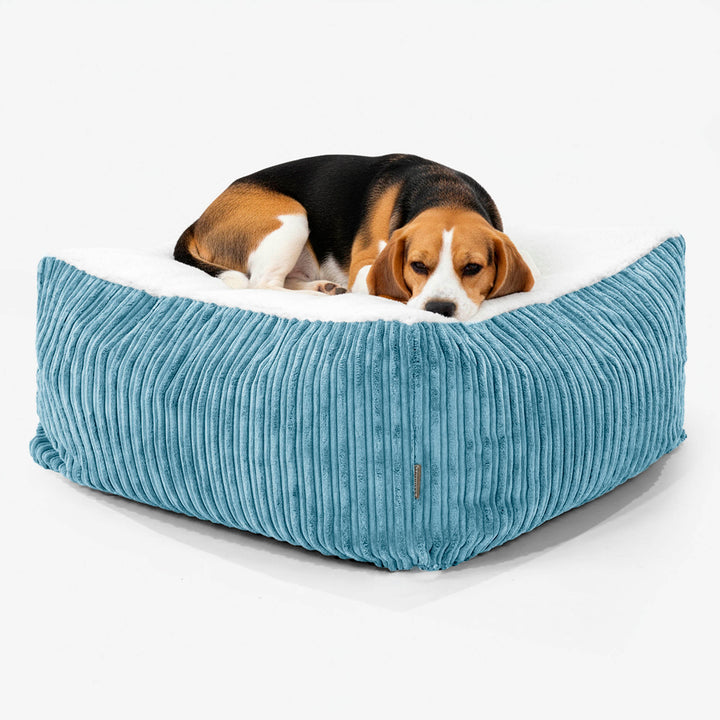 Cama para Perro Colchón Gigante Grande - Sherpa & Pana Clásica Egeo Azul - 02