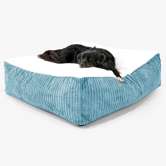 Cama para Perro Colchón Gigante XXL - Sherpa & Pana Clásica Egeo Azul - 02