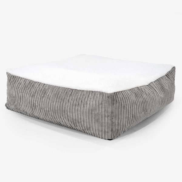 Cama para Perro Colchón Gigante XXL - Sherpa & Pana Clásica Grafito - 01
