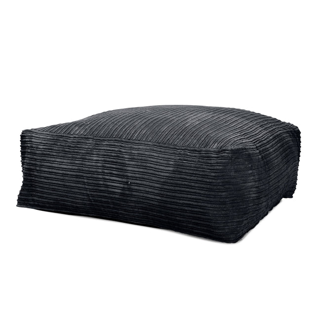 CloudSac 250 Puf Reposapiés Otomano Viscoelástico - Pana Clásica Negro 01
