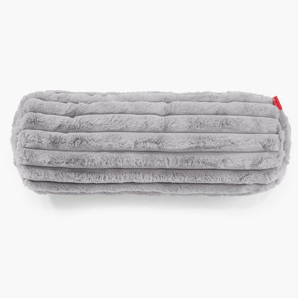 Fundas de Cojín Cilíndrico 20 x 55cm - Pana de Felpa Ultra Gris 01