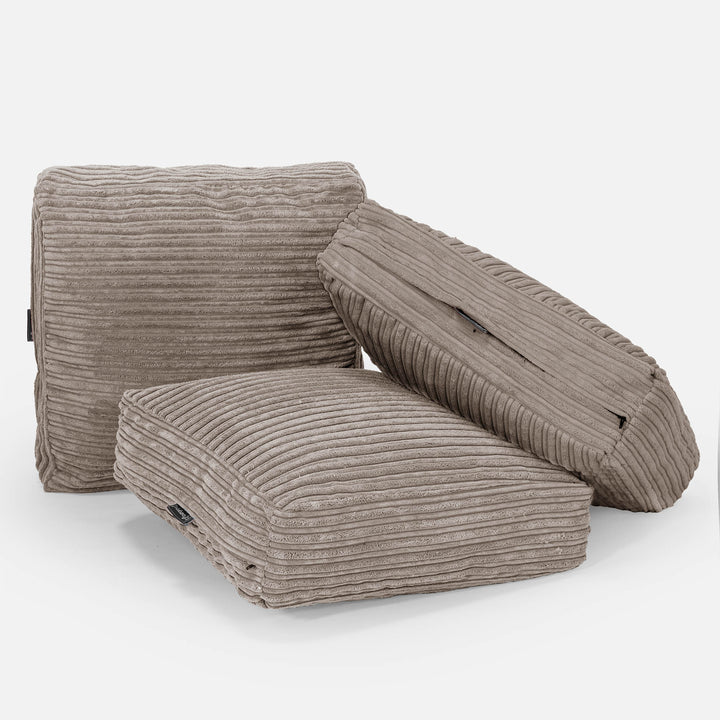 Cojín de Suelo Grande - Pana Clásica Marrón empolvado 04