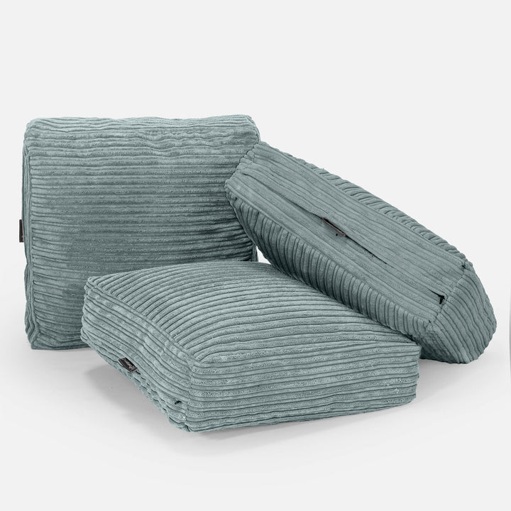 Cojín de Suelo Grande - Pana Clásica Menta 04