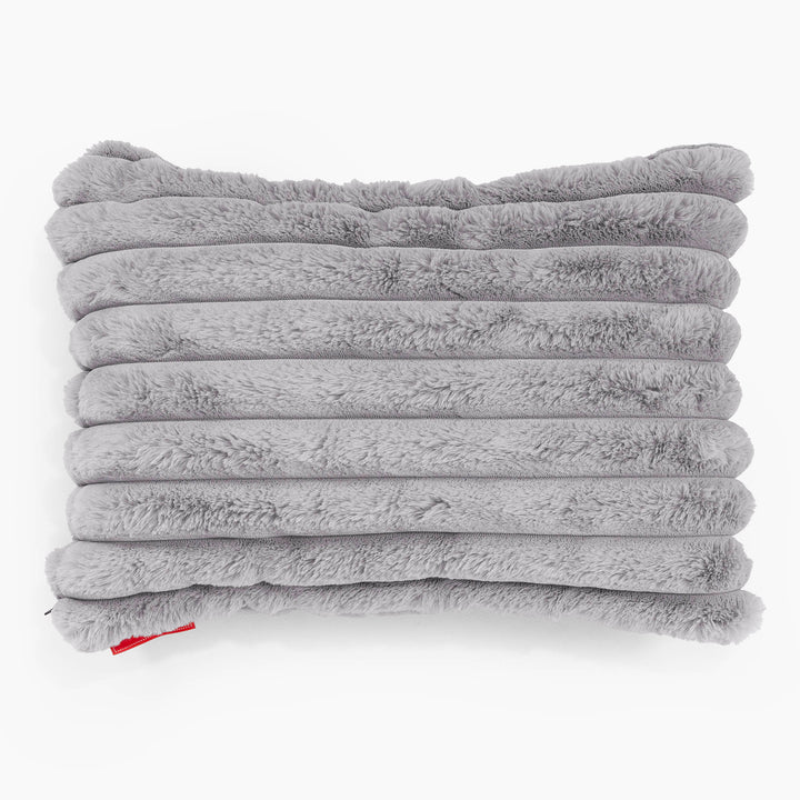 Fundas de Cojín Rectangular 35 x 50cm - Pana de Felpa Ultra Gris 01