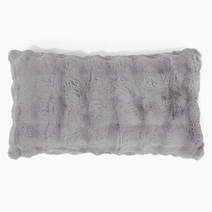 Fundas de Cojín Rectangular Gigante 40 x 70cm - Piel Sintética de Burbuja Gris