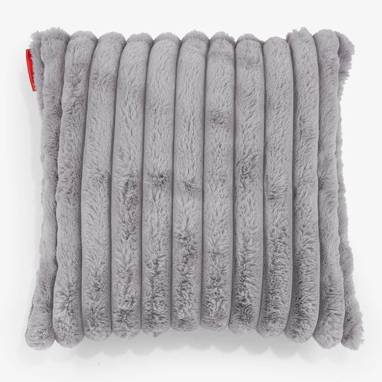 Fundas de Cojín 47 x 47cm - Pana de Felpa Ultra Gris 01