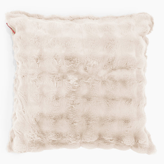 Fundas de Cojín Extra Grande 70 x 70cm - Piel Sintética de Burbuja Crema 01