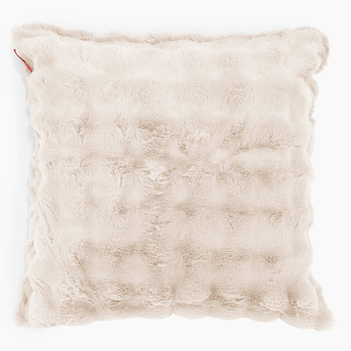 Fundas de Cojín Extra Grande 70 x 70cm - Piel Sintética de Burbuja Crema 01