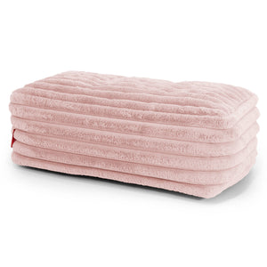 Reposapiés Gigante - Pana de Felpa Ultra Rosa Empolvado