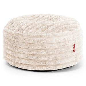 Reposapiés Gigante Redondo - Pana de Felpa Ultra Crema