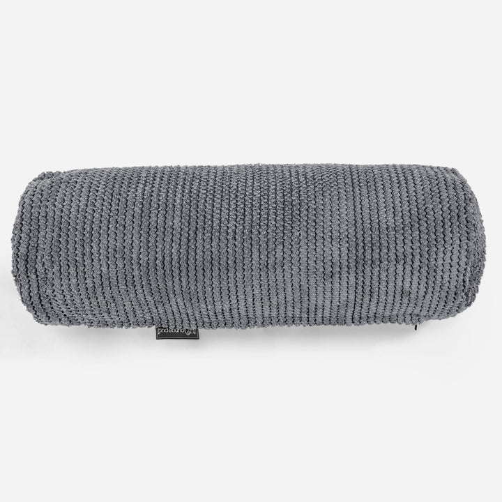 Fundas de Cojín Cilíndrico 20 x 55cm - Pompón Negro 02