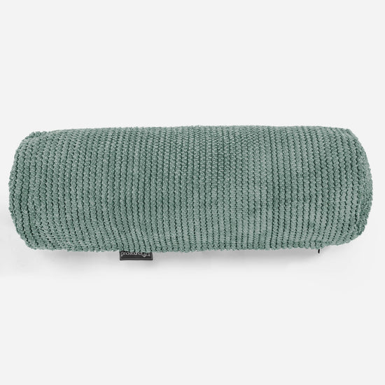 Fundas de Cojín Cilíndrico 20 x 55cm - Pompón Verde Musgo 02