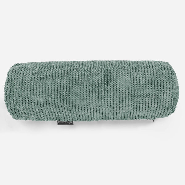 Fundas de Cojín Cilíndrico 20 x 55cm - Pompón Verde Musgo 01