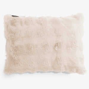 Fundas de Cojín Rectangular 35 x 50cm - Piel Sintética de Burbuja Crema