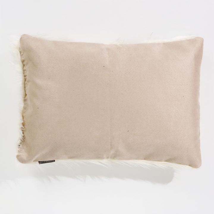 Fundas de Cojín Rectangular 35 x 50cm - Piel Sintética Mongola Crema 02