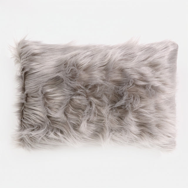 Fundas de Cojín Rectangular 35 x 50cm - Piel Sintética Mongola Gris 01