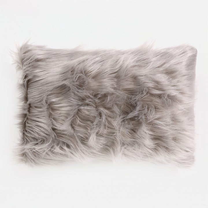 Fundas de Cojín Rectangular 35 x 50cm - Piel Sintética Mongola Gris 01