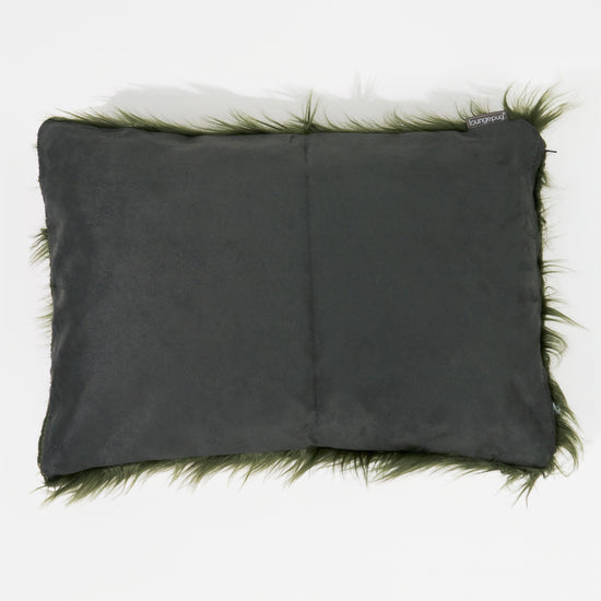 Fundas de Cojín Rectangular 35 x 50cm - Piel Sintética Mongola Verde salvia 02