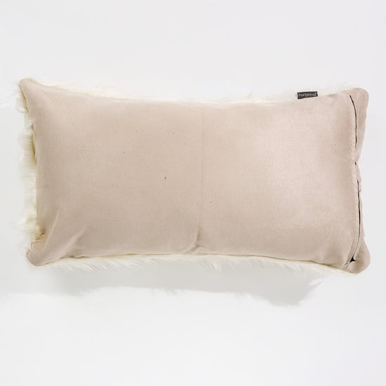 Fundas de Cojín Rectangular Gigante 40 x 70cm - Piel Sintética Mongola Crema 02