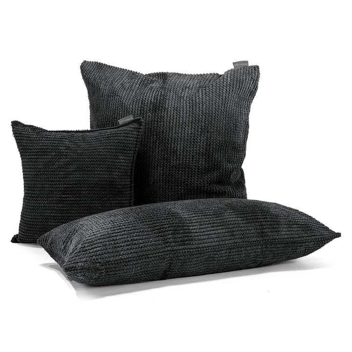 Fundas de Cojín Rectangular Gigante 40 x 70cm - Pompón Negro 03