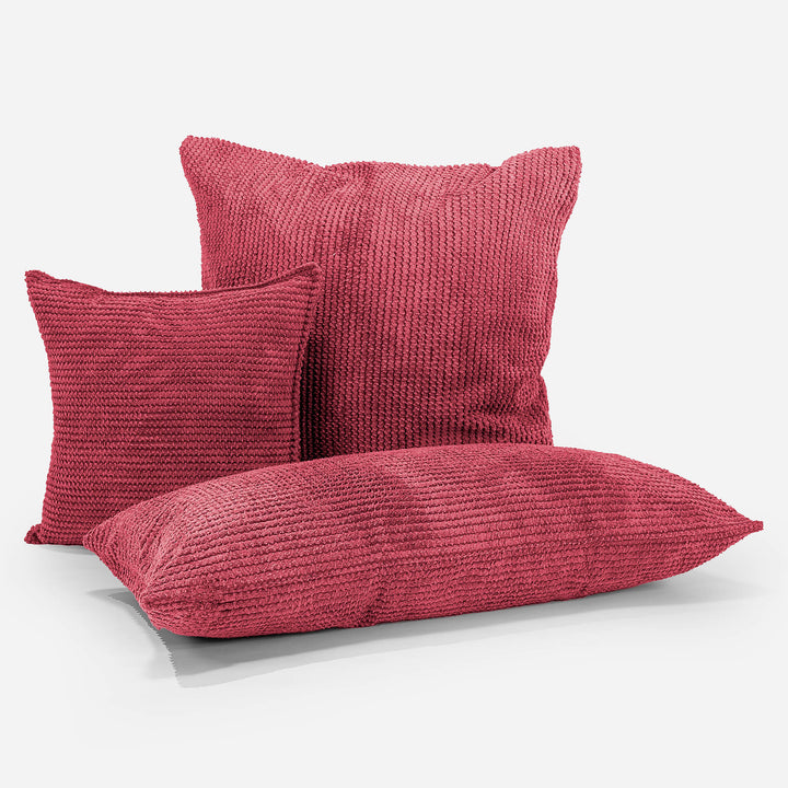 Fundas de Cojín Rectangular Gigante 40 x 70cm - Pompón Rojo pastel 03