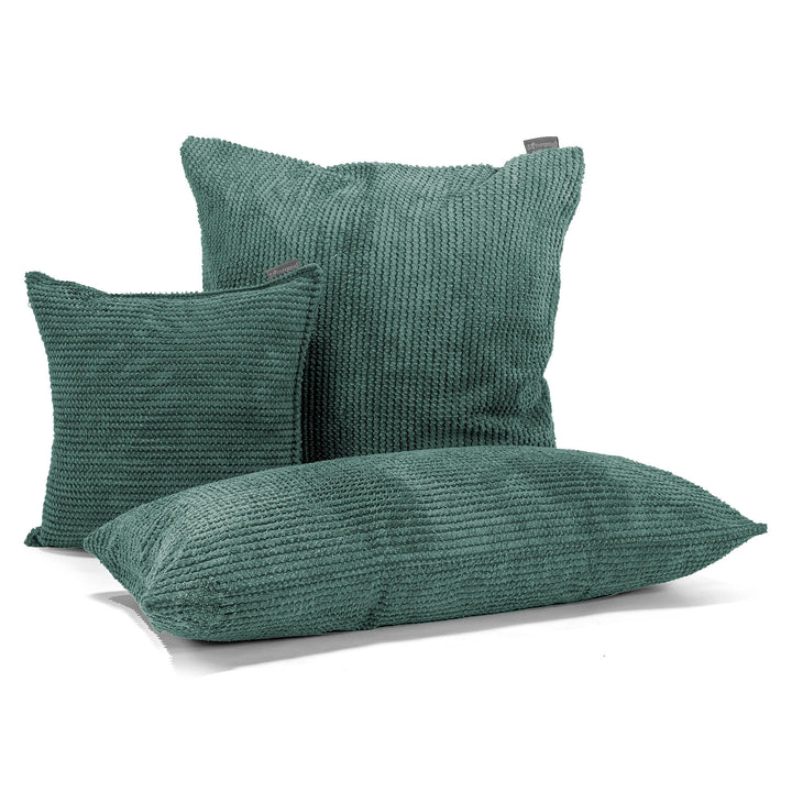 Fundas de Cojín Rectangular Gigante 40 x 70cm - Pompón Verde Musgo 03