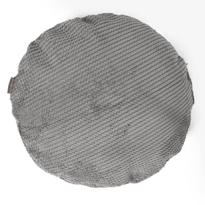 Fundas de Cojín Redondo 50cm - Pompón Carbón Gris