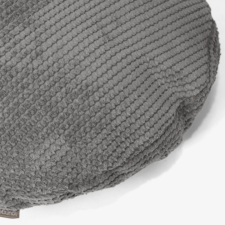 Fundas de Cojín Redondo 50cm - Pompón Carbón Gris 02